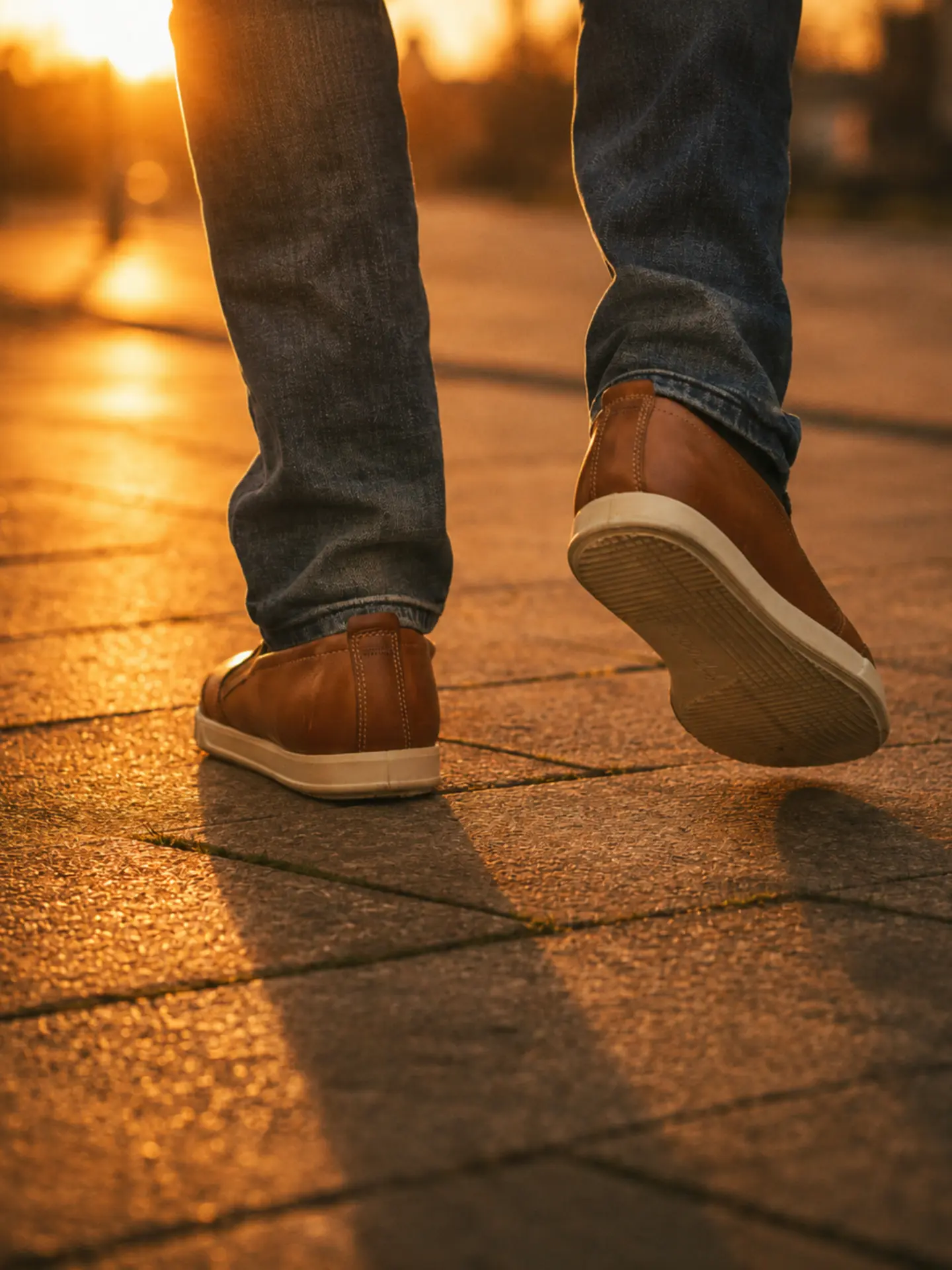 Person walking a downtown sidewalk at golden hour — The Pocono Pulse